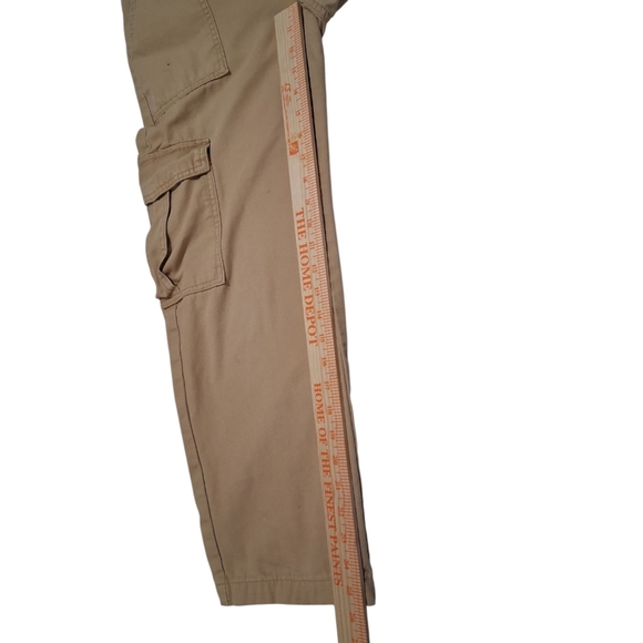 EUC AEROPOSTALE Sz. XS Tan Utility Straight Leg Cargo Jeans - Picture 7 of 11